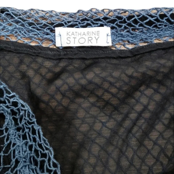 Katharine Story Blue Crochet Asymmetrical Skirt - Picture 5 of 5